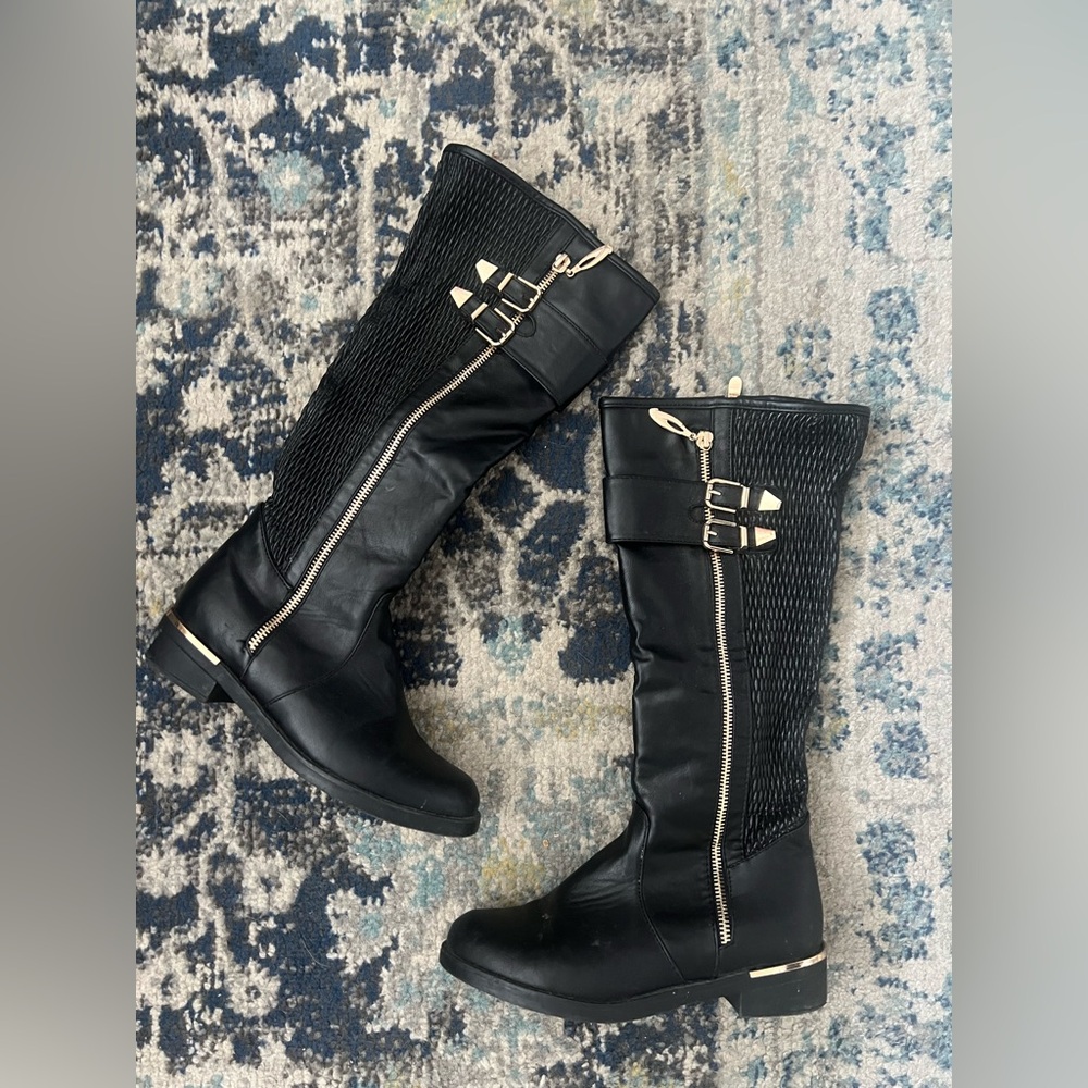 Stylish Black Knee-High Boots